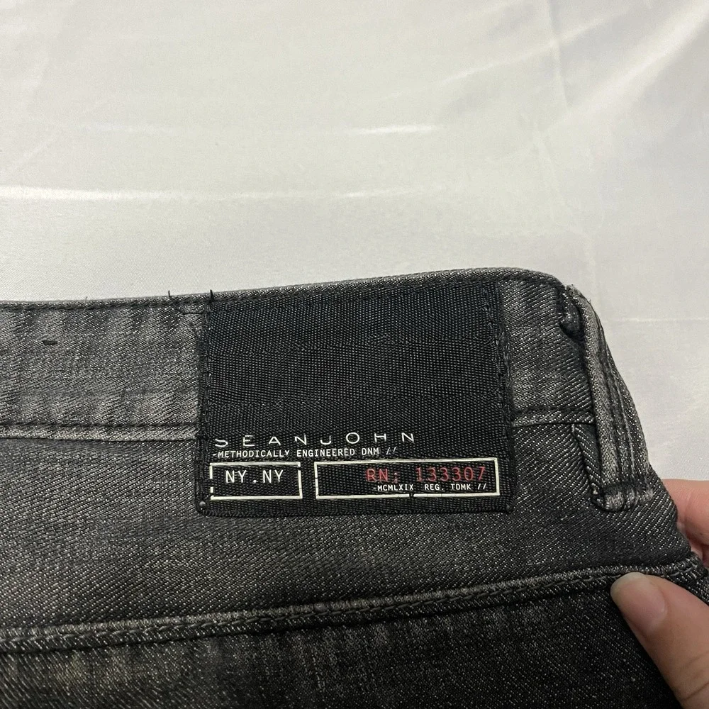 Vintage Sean John Jeans Mens 36x34 Black Fade Straight Leg Skater Grunge Y2K